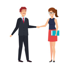 Fototapeta premium young couple avatars characters