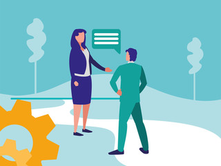 Corporate businesspeople design