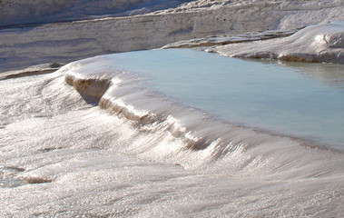 Pamukkale natural touristic place in Turkey