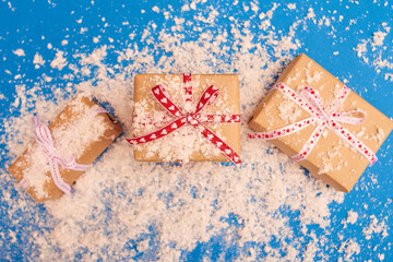 christmas cookies on wooden background