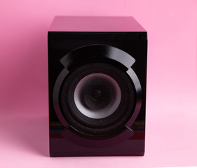 black speaker in color background