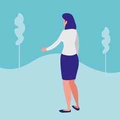 Corporate businesswoman design