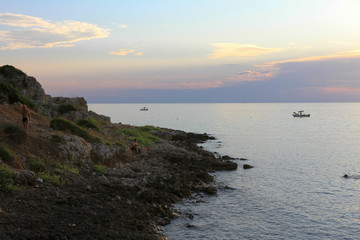 sunset at Mediterranean 