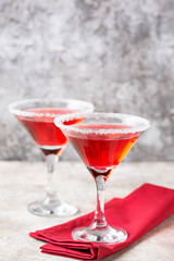 Christmas festive cocktail red martini