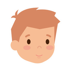 cute little boy head character