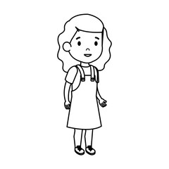 beautiful little girl character