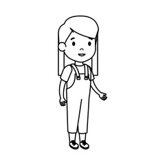 beautiful little girl character