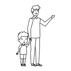 father with son characters