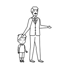 father with son characters