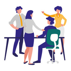 Corporate businesspeople design