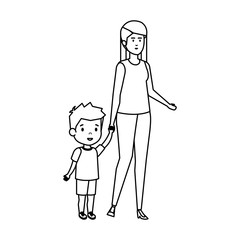 mother with son characters