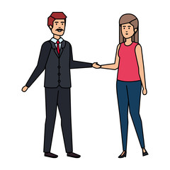 Fototapeta premium young couple avatars characters