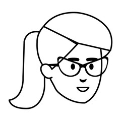 beautiful woman head avatar character
