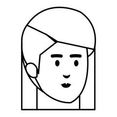 beautiful woman head avatar character