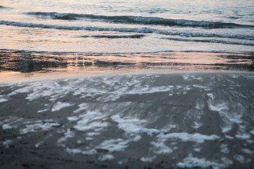 reflection of sunset in the water