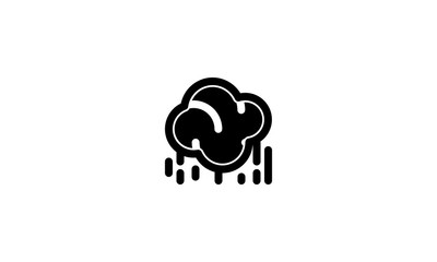 Cloud Icon Winter Template Vector