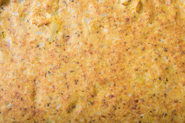 Blose up of cauliflower crust pizza for background