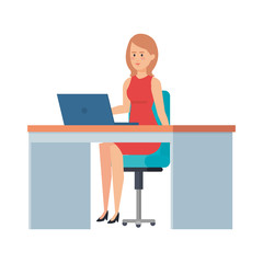 beautiful woman in the office