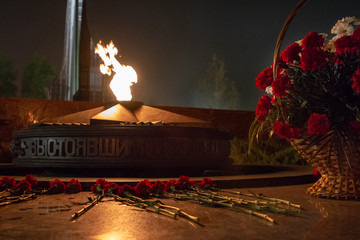 fire in the fireplace