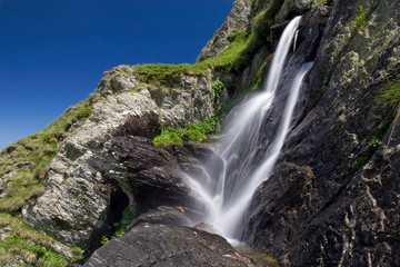 waterfall in the mountains