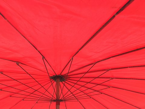 Close Up Red Umbrella Texture