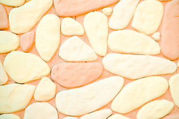 Colorful Round shape stone wall background