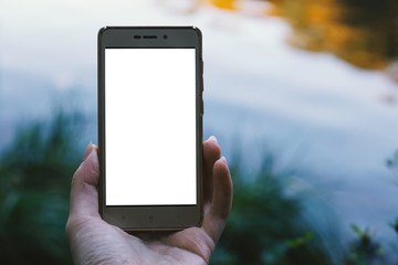 Smartphone, blank screen, mockup