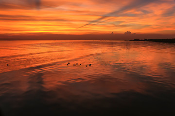 Fototapeta premium Sunset in the Gulf of Thailand