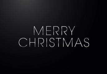 Holiday letters with silver effects. High quality vector illustration