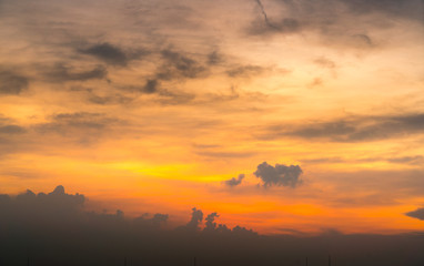Sunset Sky Background in winter