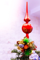 red christmas tree decoration