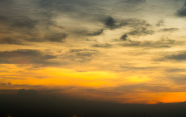 Fototapeta na wymiar Sunset Sky Background in winter