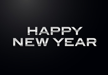 Holiday letters with silver effects. High quality vector illustration