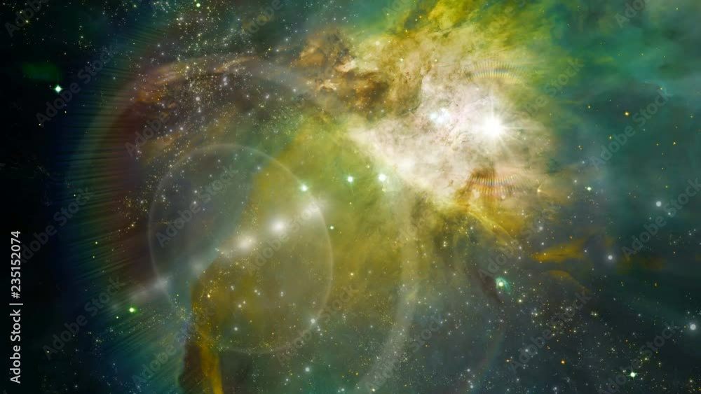 Canvas Prints traveling through star fields in deep space (loop).