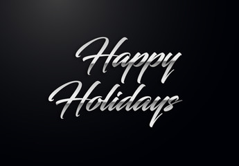 Holiday letters with silver effects. High quality vector illustration