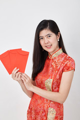 woman and take Red envelopes