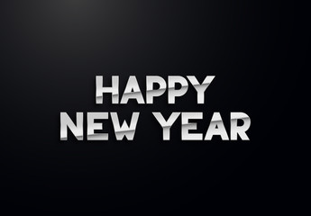 Holiday letters with silver effects. High quality vector illustration