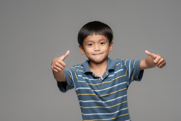 portrait of a happy asia boy
