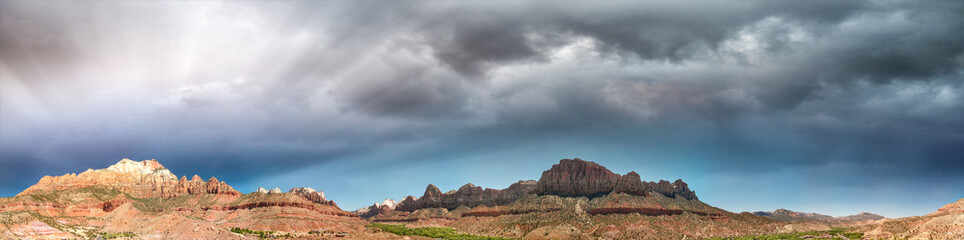 Obraz premium Panoramic aerial view of Zion National Park, Utah