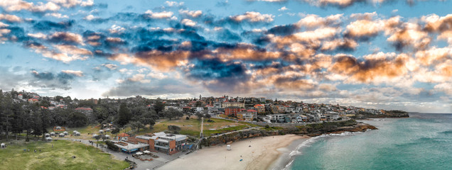 Bronte Beach aerial view, Sydney