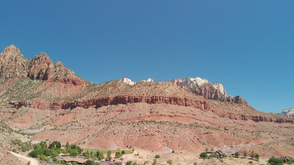 Fototapeta premium Panoramic aerial view of Zion National Park, Utah