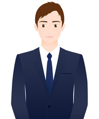 人物　ビジネスマン　証明写真　無表情