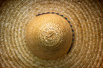 Fototapeta na wymiar Sombrero, top view. Close-up.