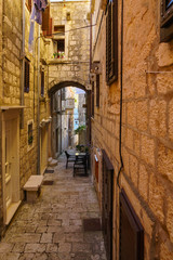 Alley in Korcula, Croatia
