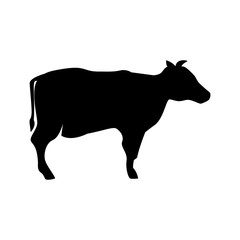 cow silhouette isolated icon