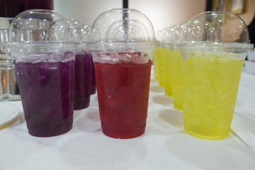 Thai herbal drinks in break in meeting
