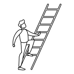 man on a ladder design