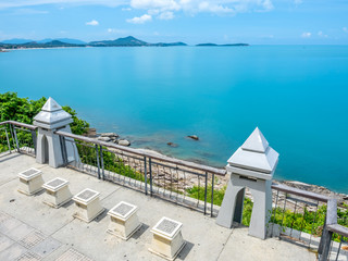 Landmark viewpoint seascape view of Samui island, Thailand