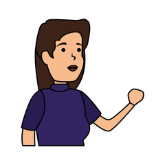 beautiful and young woman character