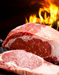 fresh raw striploin steak